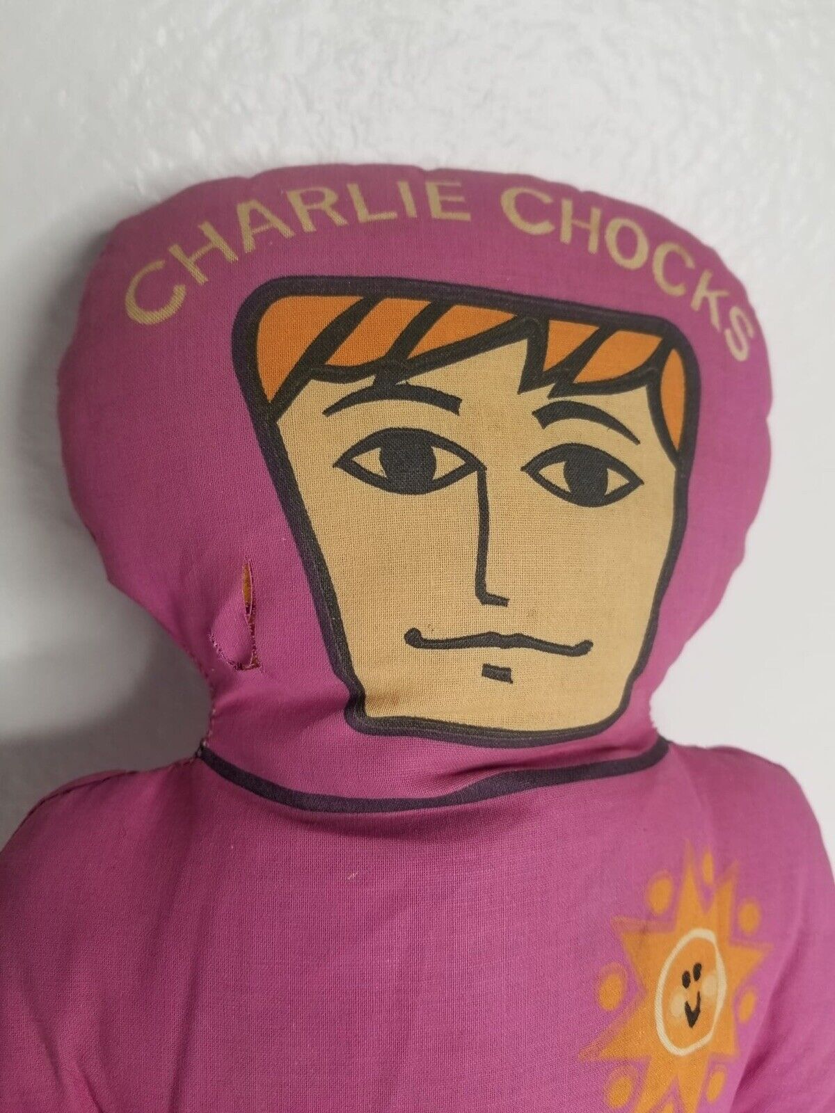 Vintage 1960s Plush Pillow Dolls Set - Charlie Chocks, Tony the Tiger, and Burger King - TreasuTiques