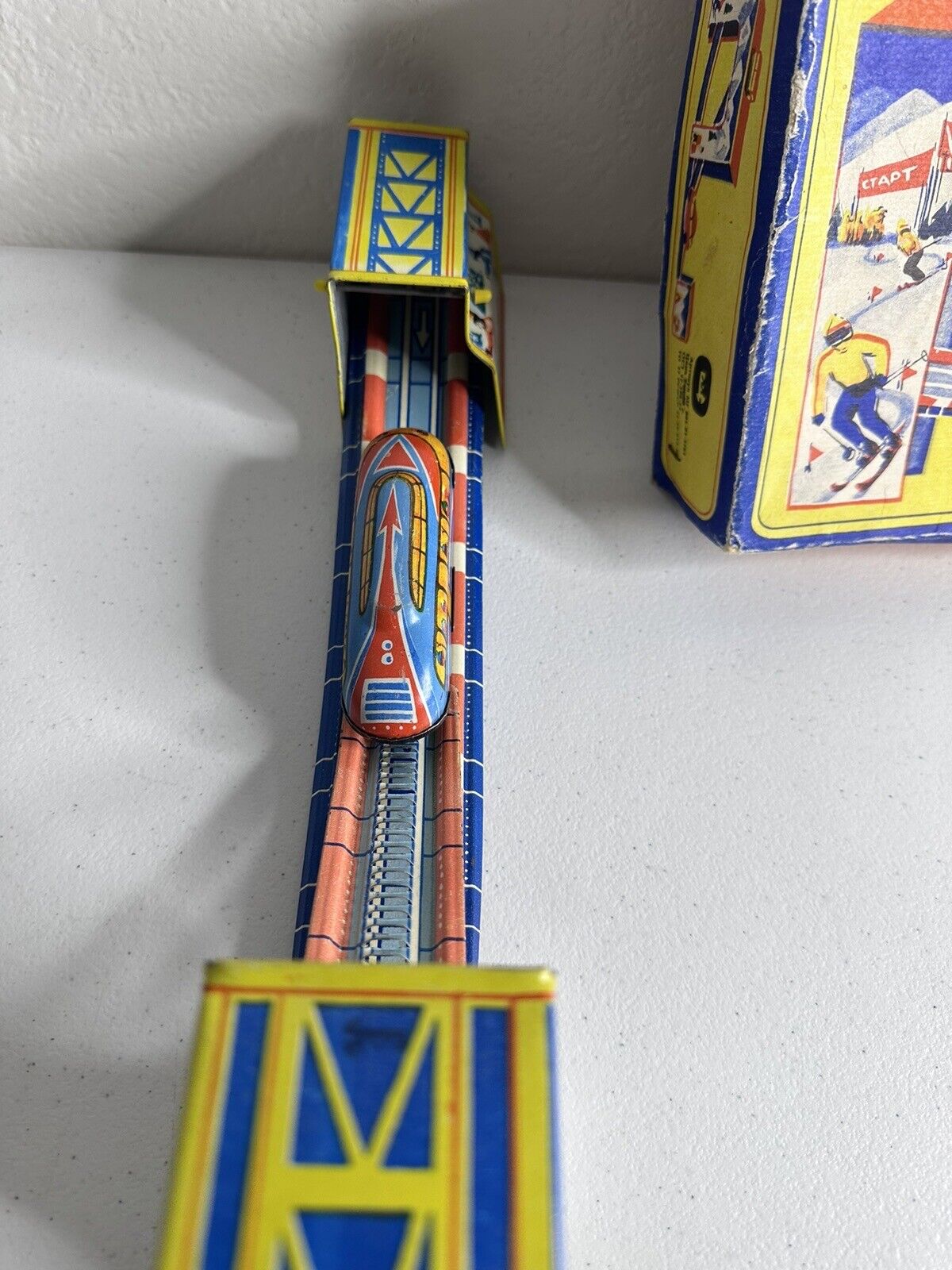 Rare Vintage USSR Tin Wind-Up Mountain Road Toy - Горная Дорога Collectible - TreasuTiques