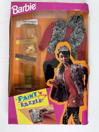 New Sealed 1993 Barbie Paint & Dazzle Fashions - Vintage Mattel #3483 - TreasuTiques