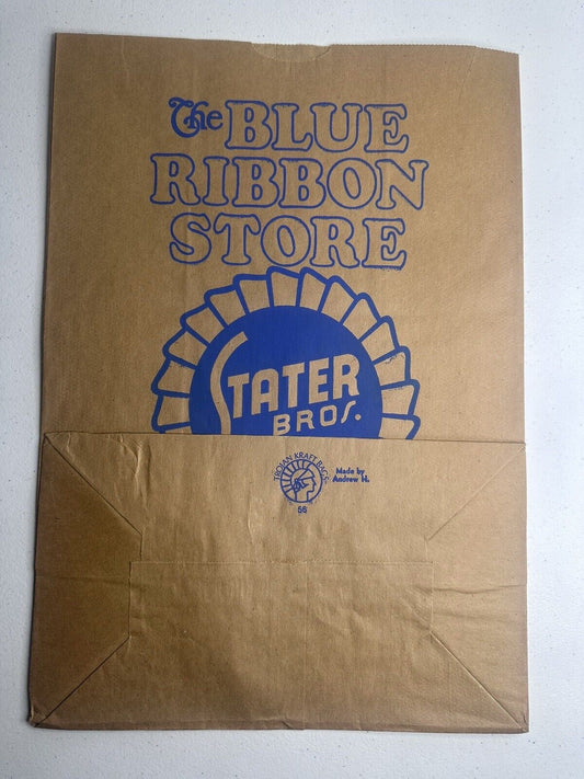 Vintage 1960s Stater Bros Grocery Store Paper Shopping Bags - Collectible Memorabilia - TreasuTiques