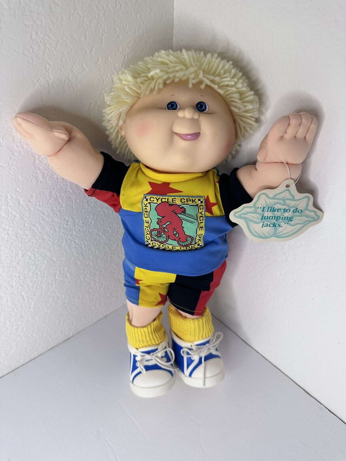 1990 Mattel First Edition Cabbage Patch Kids Doll with Wheat Hair and Mold K25-8 - Vintage Collectible in Perfect Condition - TreasuTiques