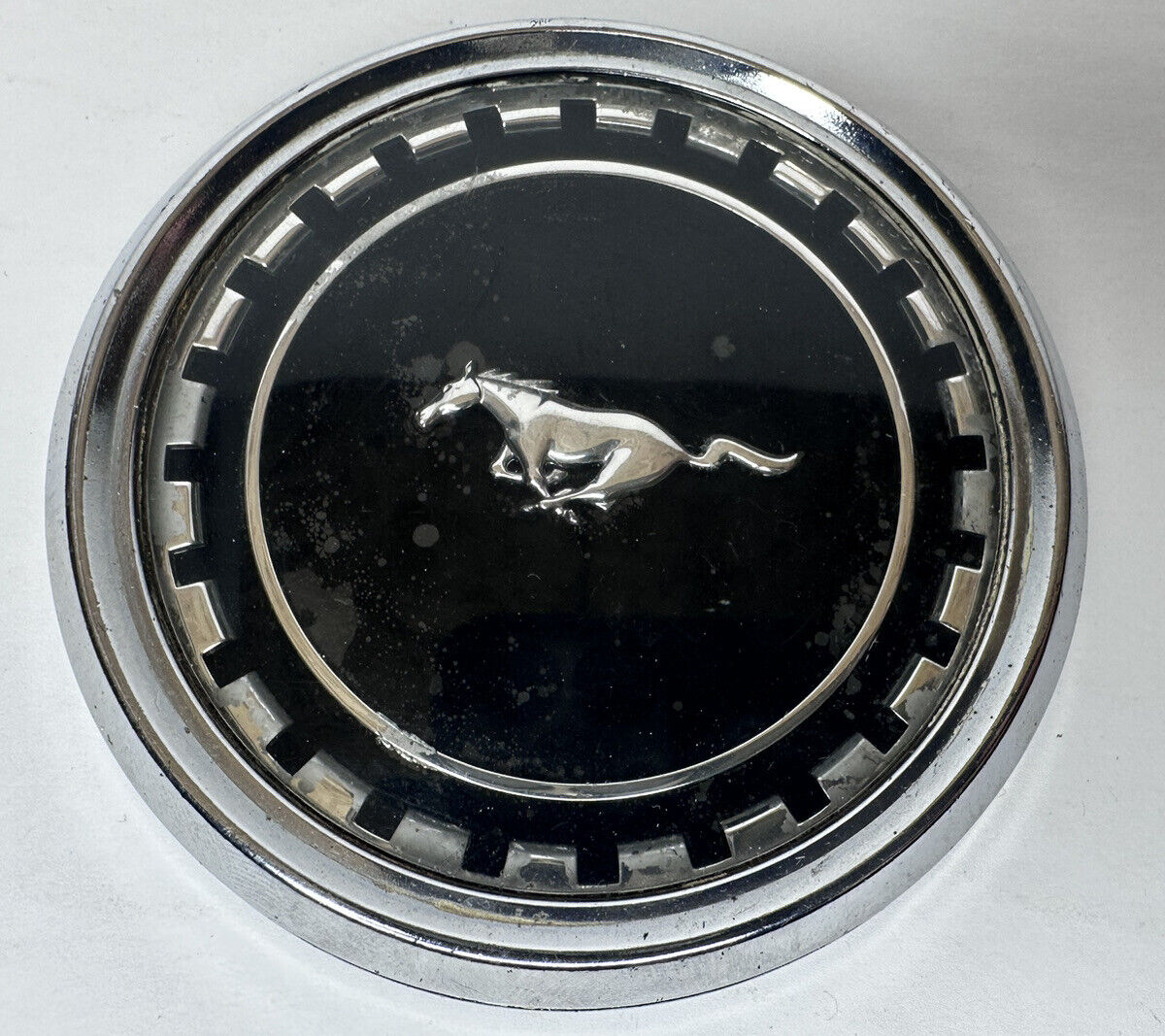 Original 1969 Mustang Mach 1 Chrome Roof Emblem - Perfect for Restoration Projects - TreasuTiques