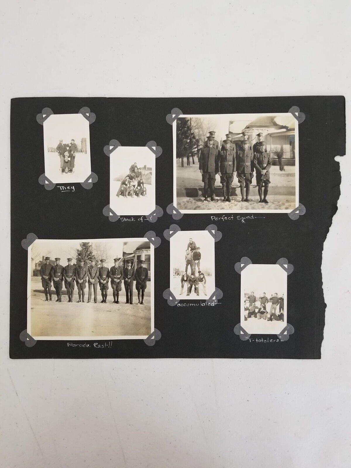 Authentic WW1 Soldier Group Photo Collection - Rare Military Memorabilia, 12-Piece Vintage Photo Album - TreasuTiques