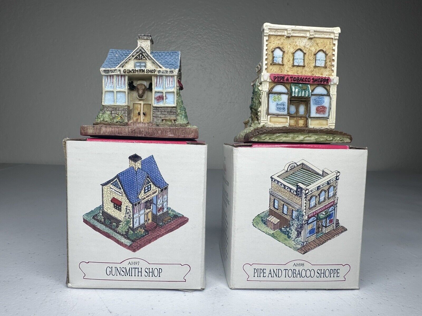 Liberty Falls Americana Miniature Gunsmith & Tobacco Shops - Original Pack Collectible Figurines - TreasuTiques