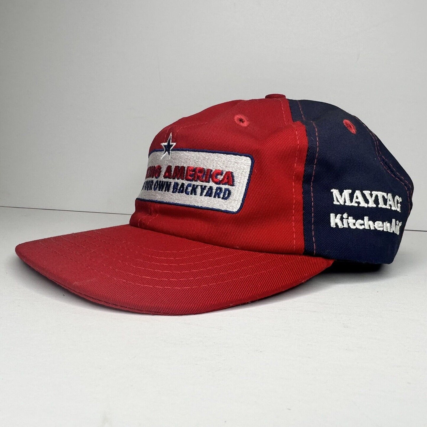 Vintage “Backing America From Your Own Backyard” Trucker Hat- Whirlpool, Maytag, KitchenAid Sponsored - TreasuTiques