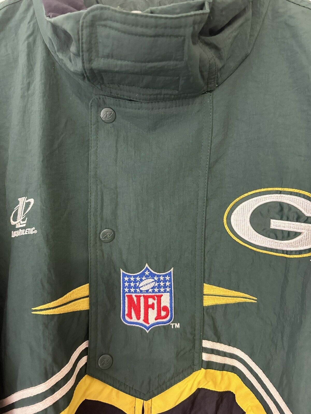 Vintage 1990s Green Bay Packers NFL Pro Line Puffer Jacket - XL Authentic Team Gear - TreasuTiques