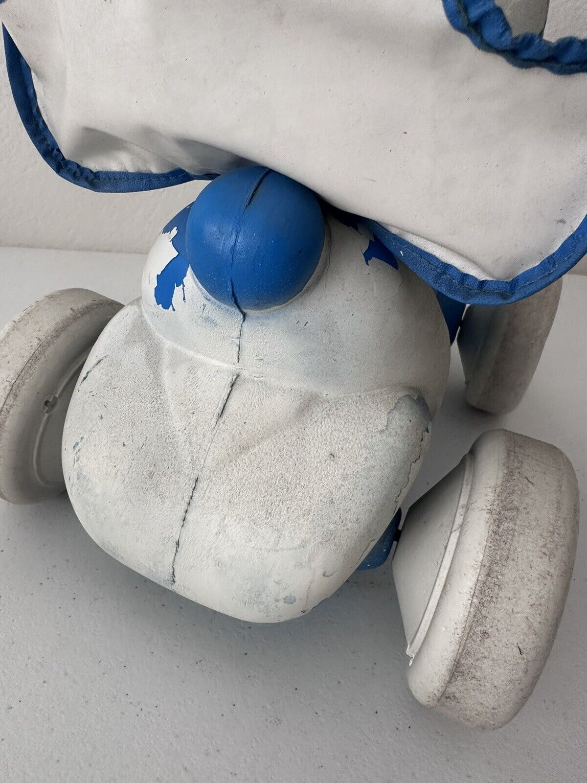 Rare 1982 Coleco Smurf Piggyback Doll Stroller - Vintage Blue & White Collectible Toy - TreasuTiques