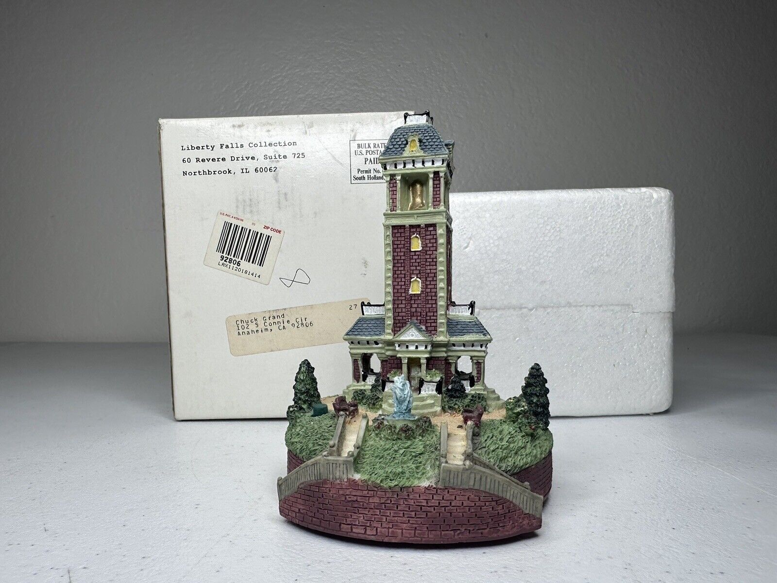 New Liberty Falls Bell Tower Historical Figurine AH333 in Original Packaging - Rare Collectible - TreasuTiques