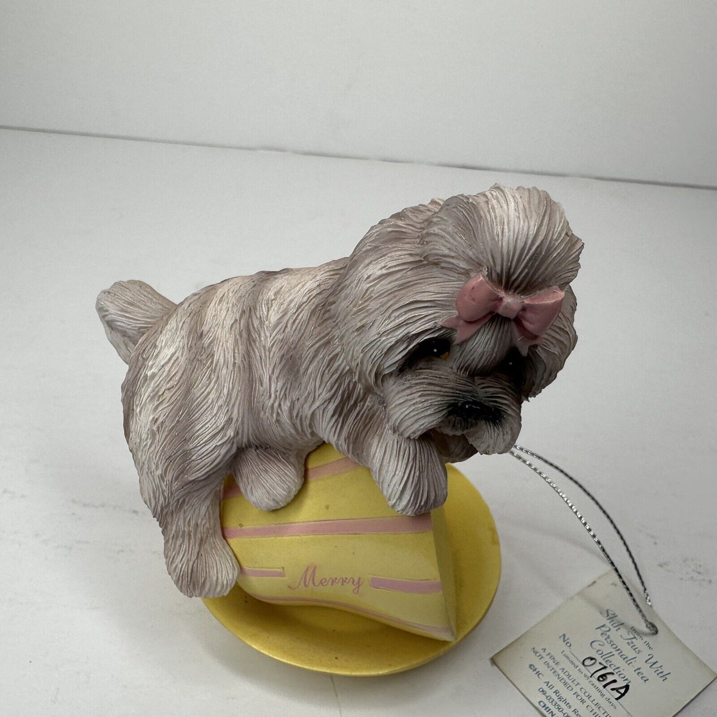 Hamilton Collection Shih Tzu Teacup - Dog Figurine Collectible "Tea-riffically Merry Personalitea" - TreasuTiques