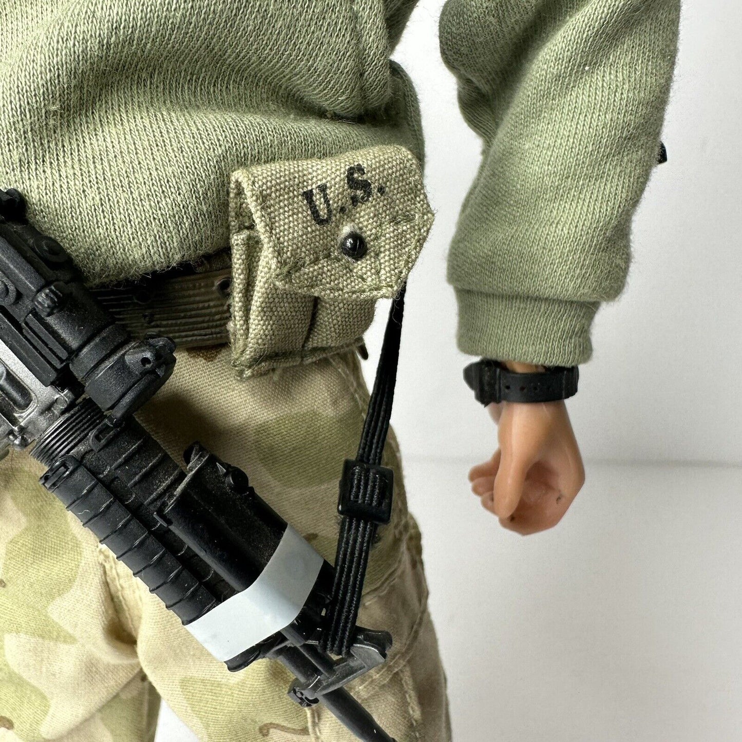 Authentic 1999 WWII Dragon Models 12" US Army Soldier Action Figure with Adidas Shoes - TreasuTiques