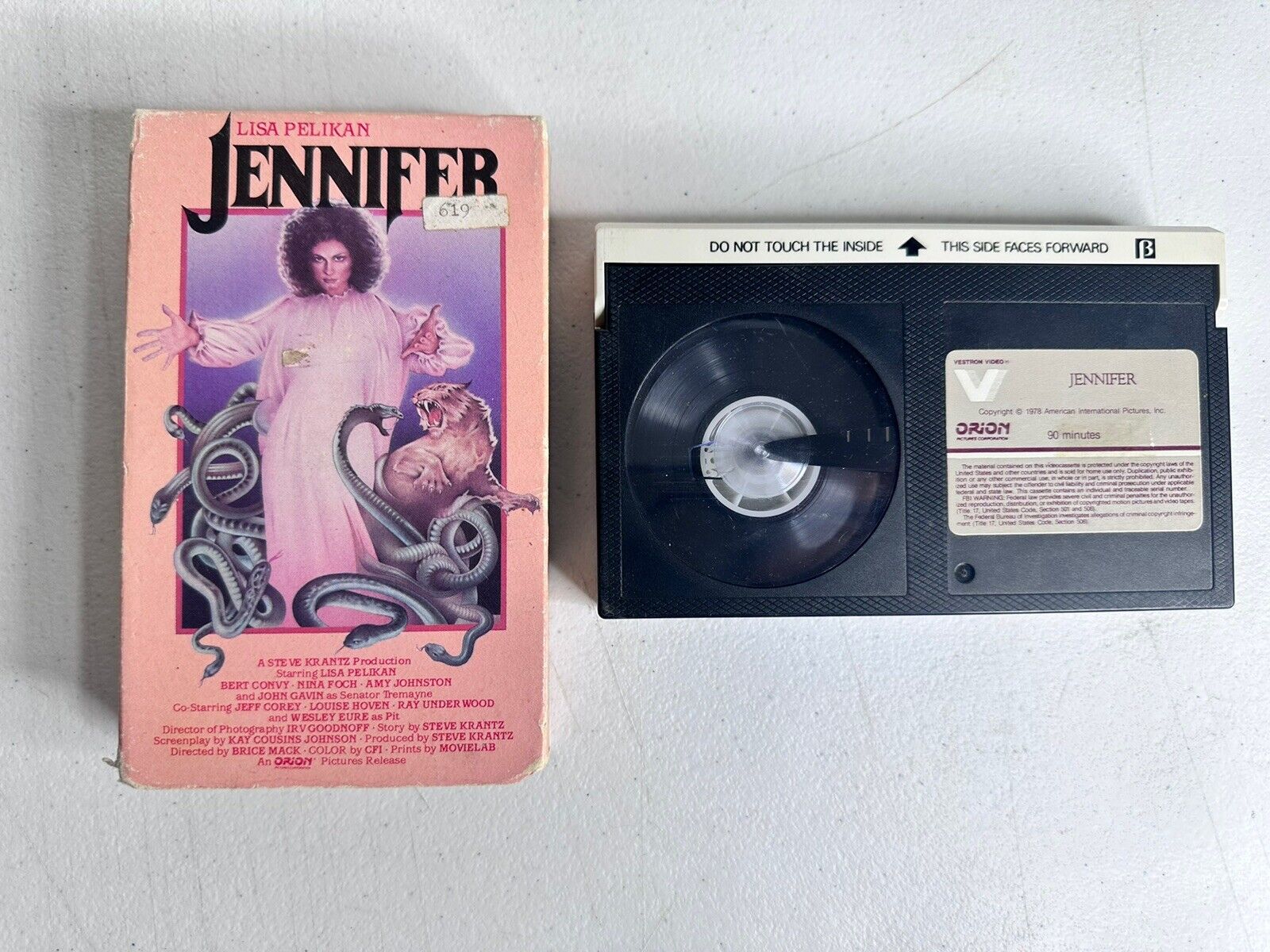 Vintage 1978 Jennifer Betamax Tape - Rare Horror Collectible Featuring Lisa Pelikan | Orion Pictures Release - TreasuTiques