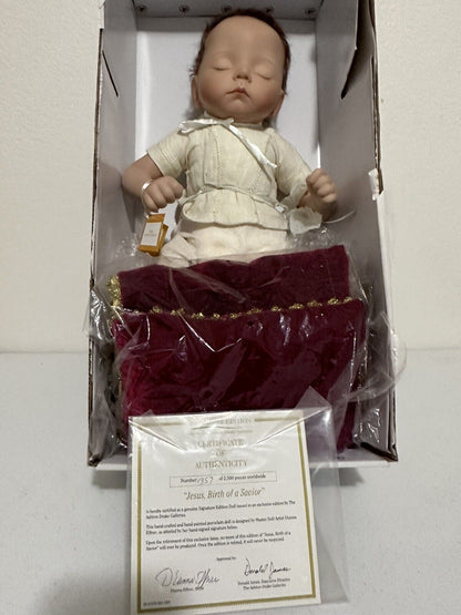 Ashton Drake Lifelike Jesus Birth Savior Doll by Diana Effner - Perfect Christmas Collectible - TreasuTiques