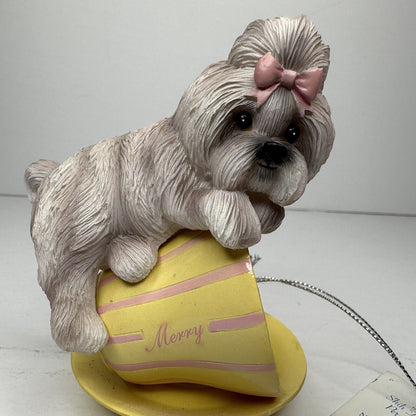 Hamilton Collection Shih Tzu Teacup - Dog Figurine Collectible "Tea-riffically Merry Personalitea" - TreasuTiques