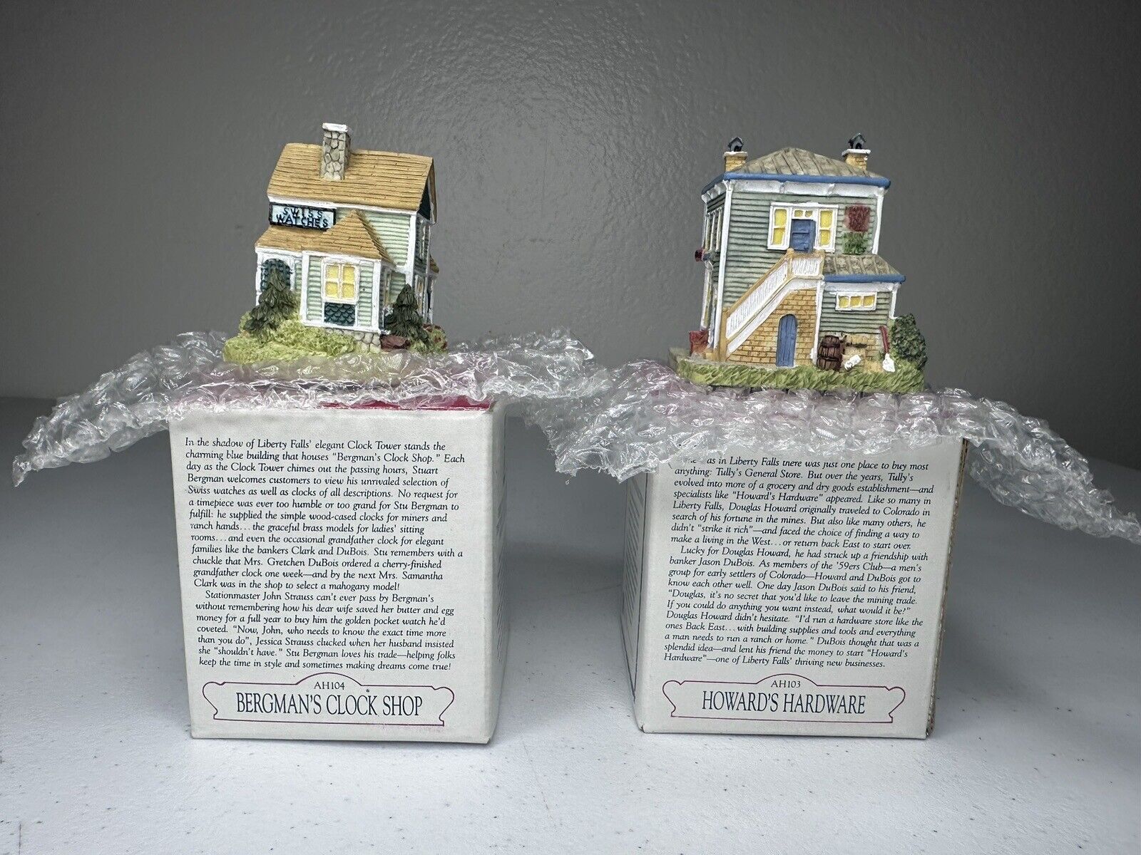 Liberty Falls Christmas Village Set - Bergman Clock Shop & Post Office - Collectible Holiday Decor - TreasuTiques