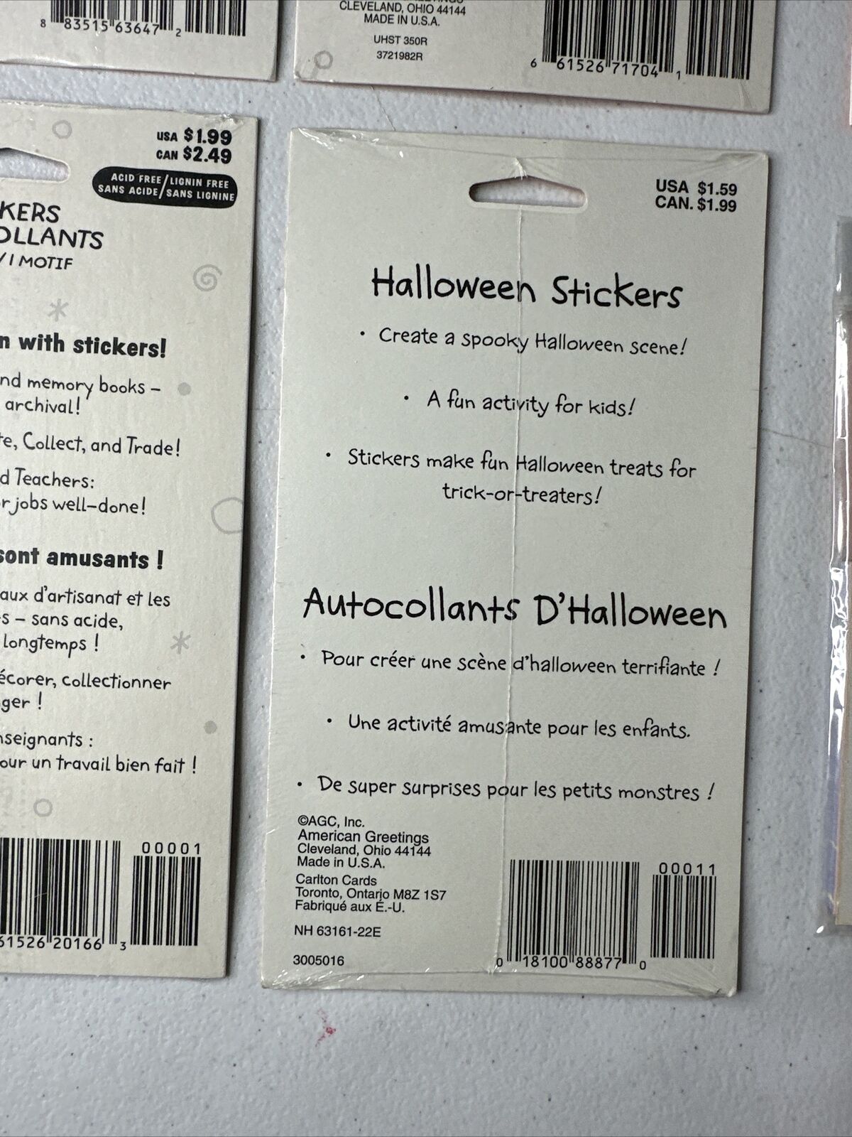 Set of Vintage Halloween Stickers by American Greetings and Stickety-Doo-Da - Retro Collectible Lot - TreasuTiques