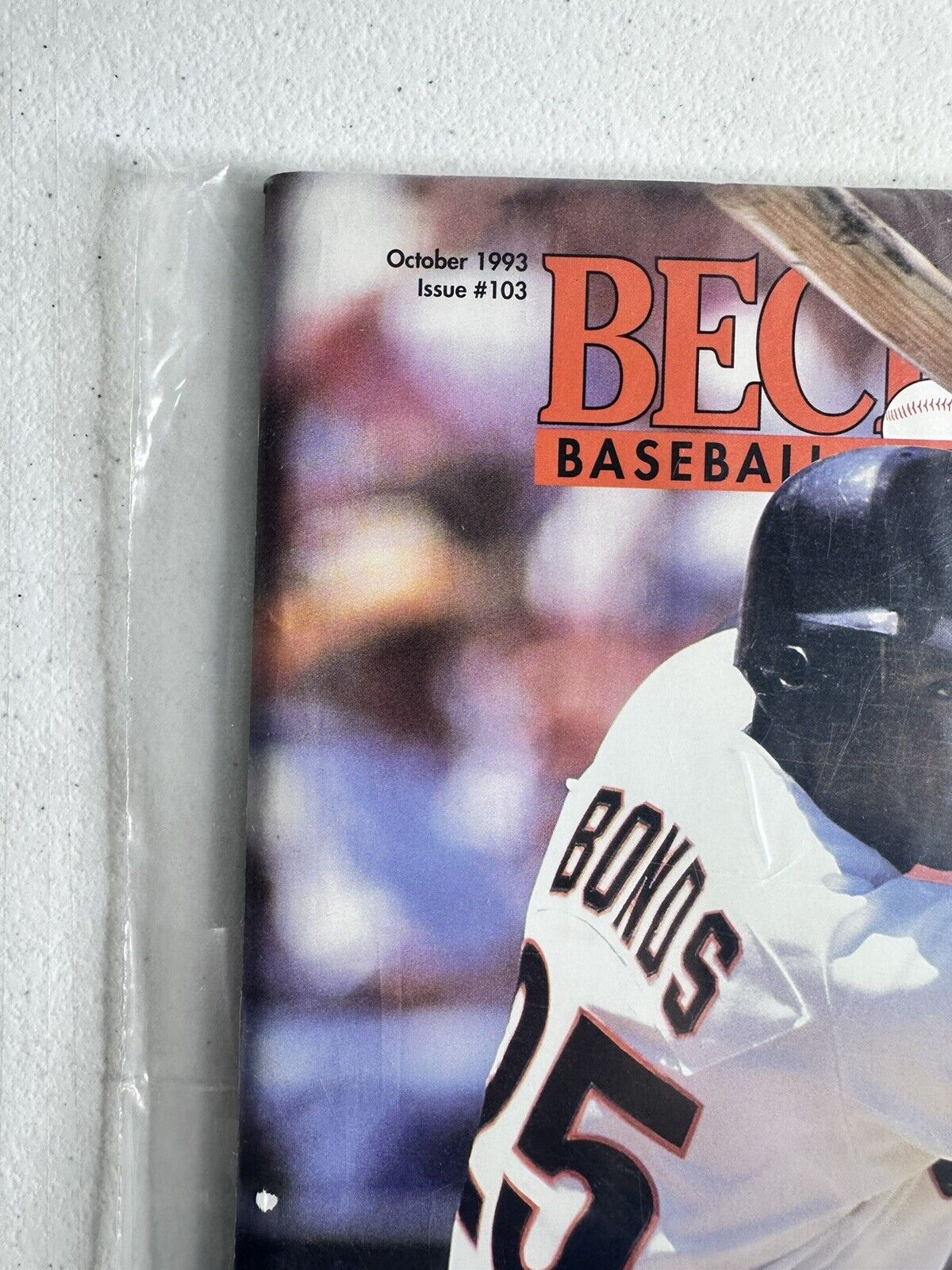 Sealed New Beckett Baseball Monthly Magazine October 1993 - Barry Bonds Edition - San Francisco Giants Collectible - TreasuTiques