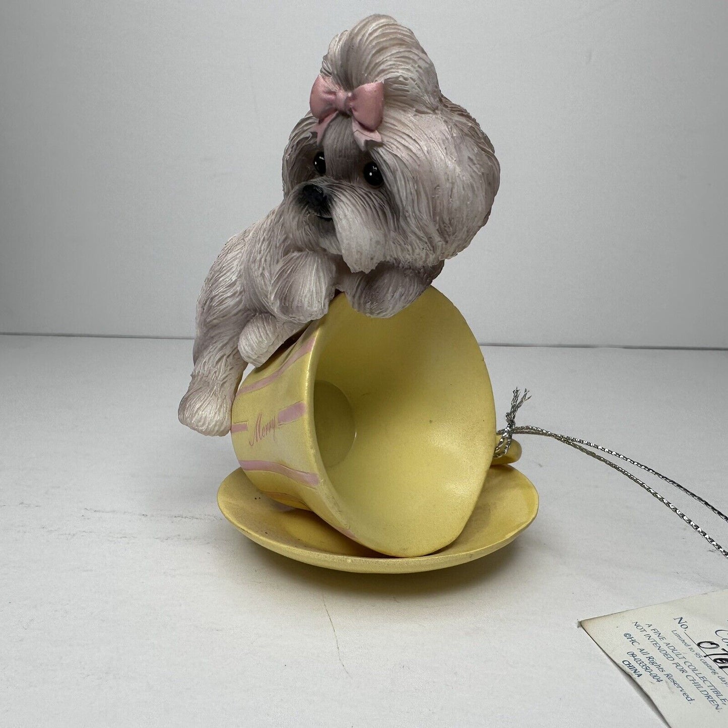 Hamilton Collection Shih Tzu Teacup - Dog Figurine Collectible "Tea-riffically Merry Personalitea" - TreasuTiques