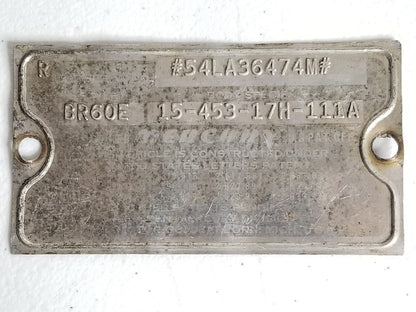 Vintage 1954 Mercury Trim Data Plate - Authentic Car Identification Tag, Rare Auto Memorabilia - TreasuTiques