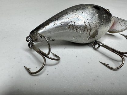 Vintage Cotton Cordell Big O Collectible Bass Fishing Lure - 3.25" Silver Bass Bait Tackle - TreasuTiques