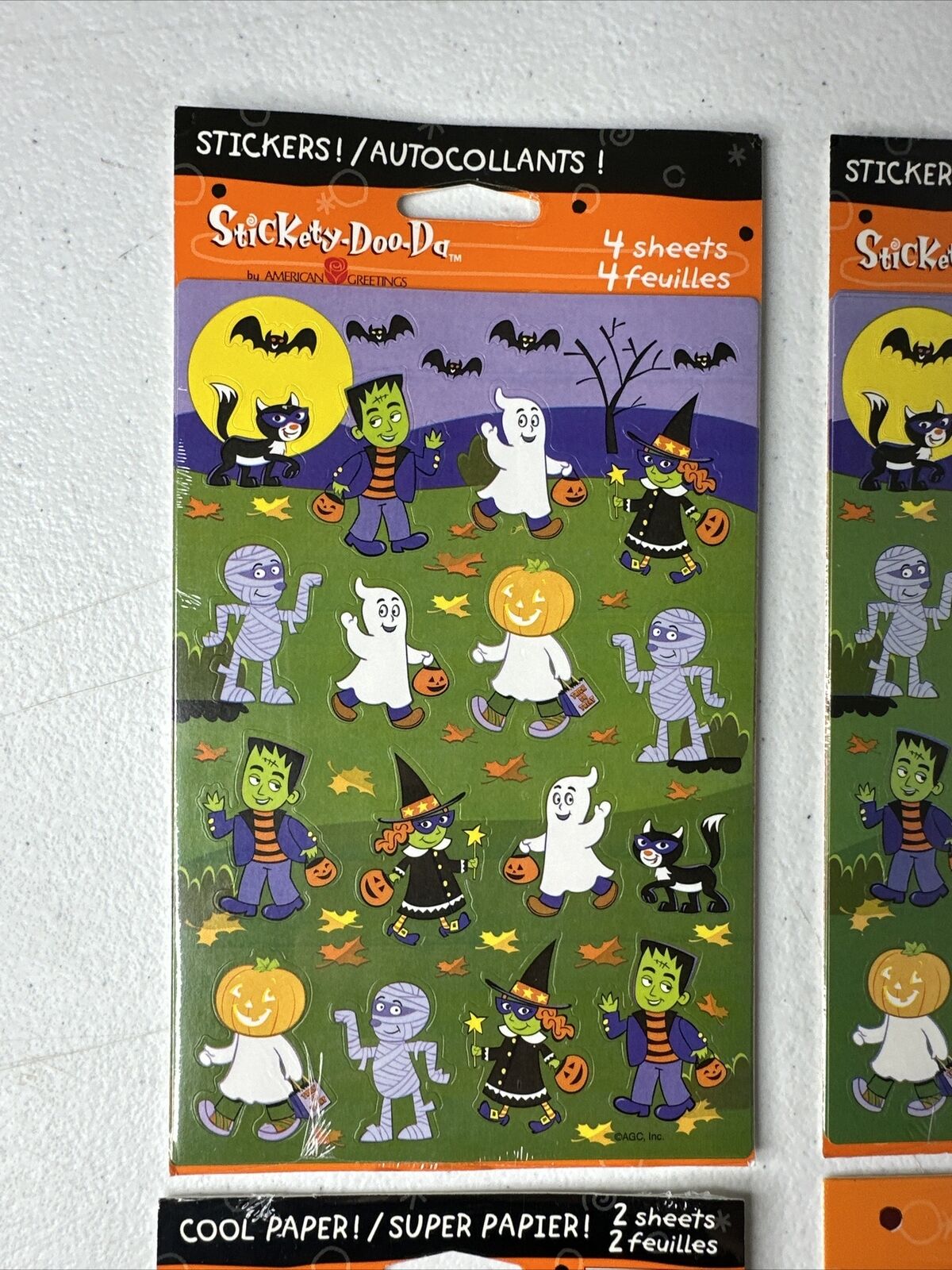 Set of Vintage Halloween Stickers by American Greetings and Stickety-Doo-Da - Retro Collectible Lot - TreasuTiques