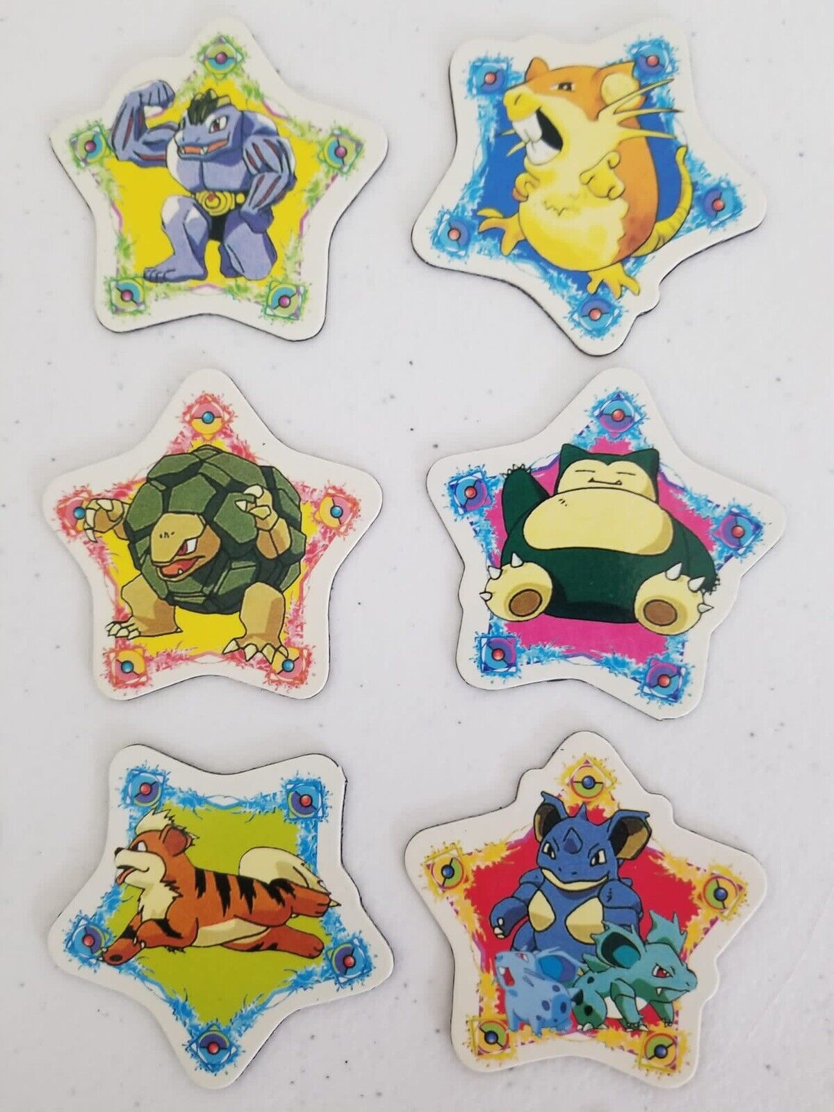 Vintage 1990s Pokémon Magnets - Complete Set of 24 with Pikachu, Charmander, Charizard, & More - TreasuTiques