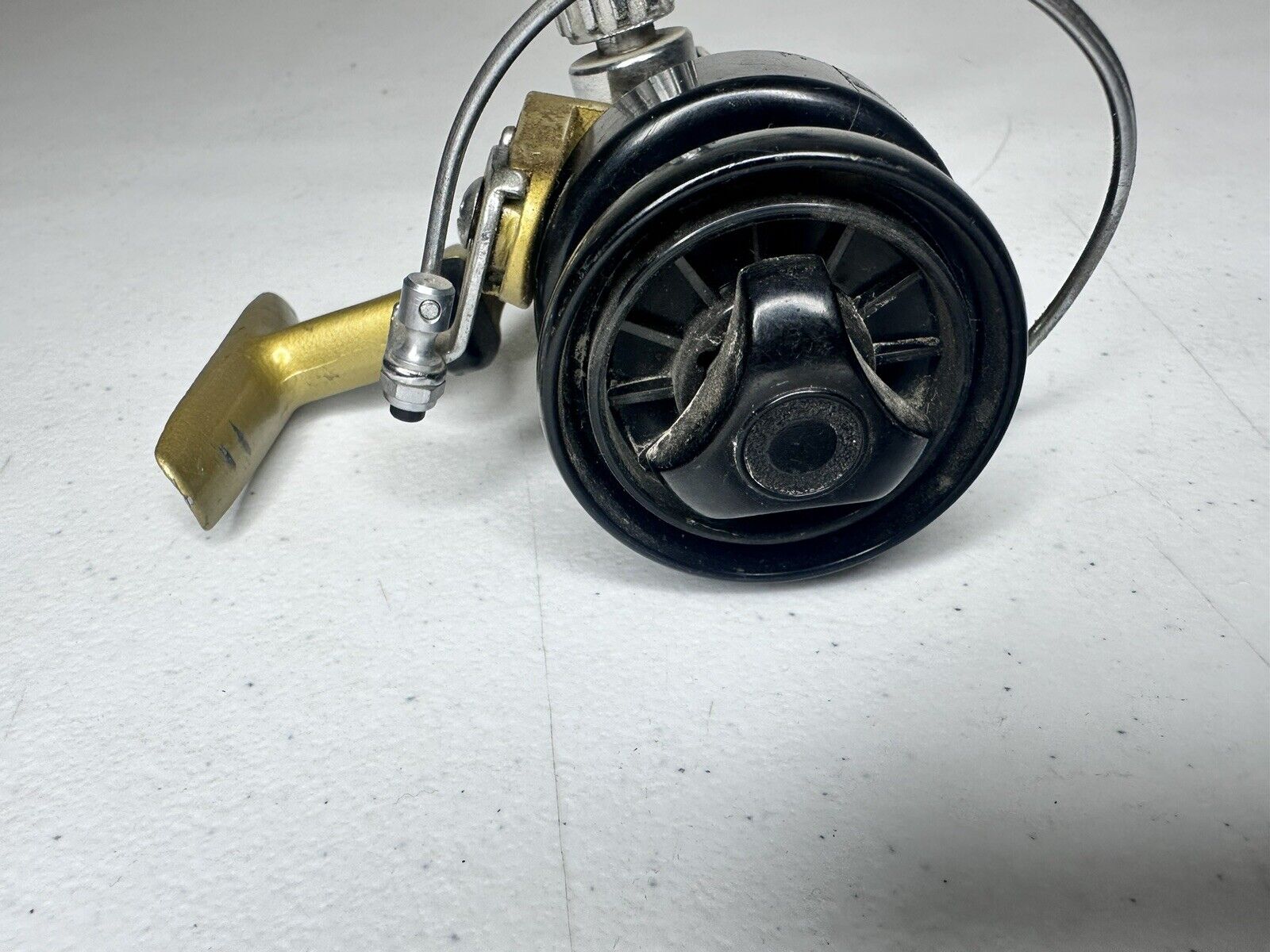 Rare Olympic Spark 3120 Vintage Gold Spinning Fishing Reel - Made in Korea - TreasuTiques