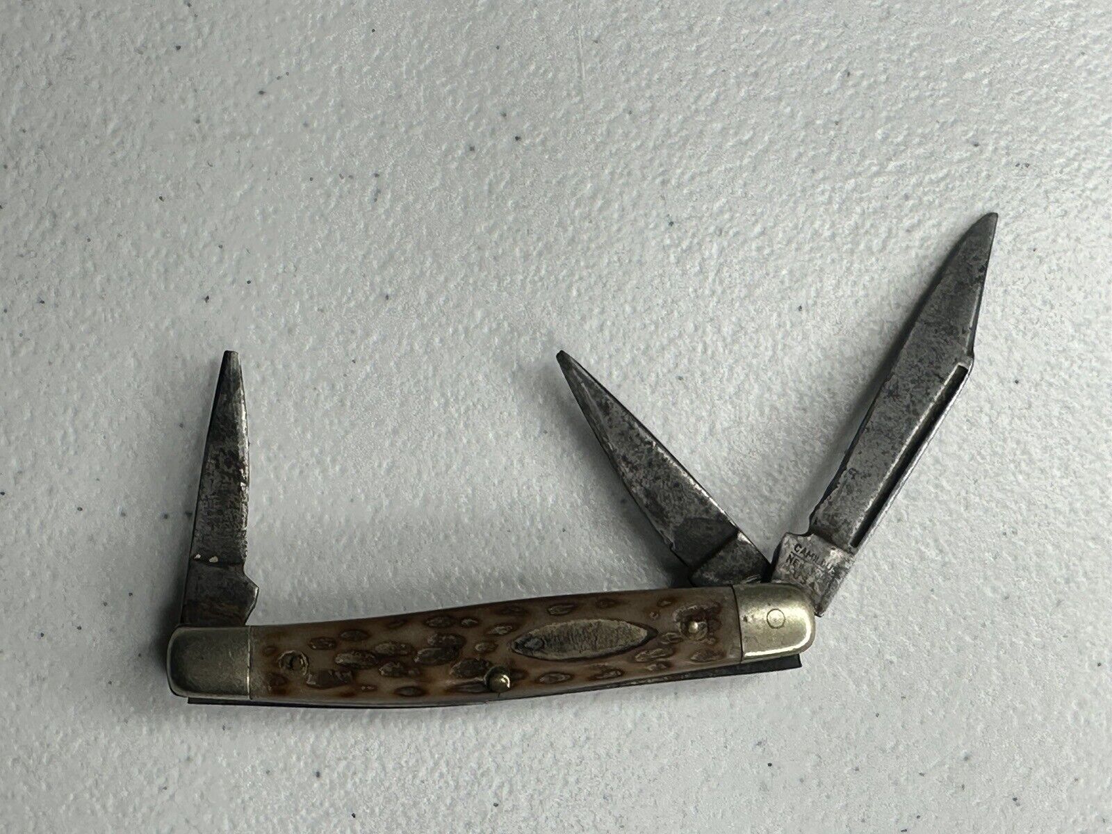 Vintage Camillus #76 3-Blade Folding Pocket Knife - Authentic New York USA Made, 3-Inch - TreasuTiques