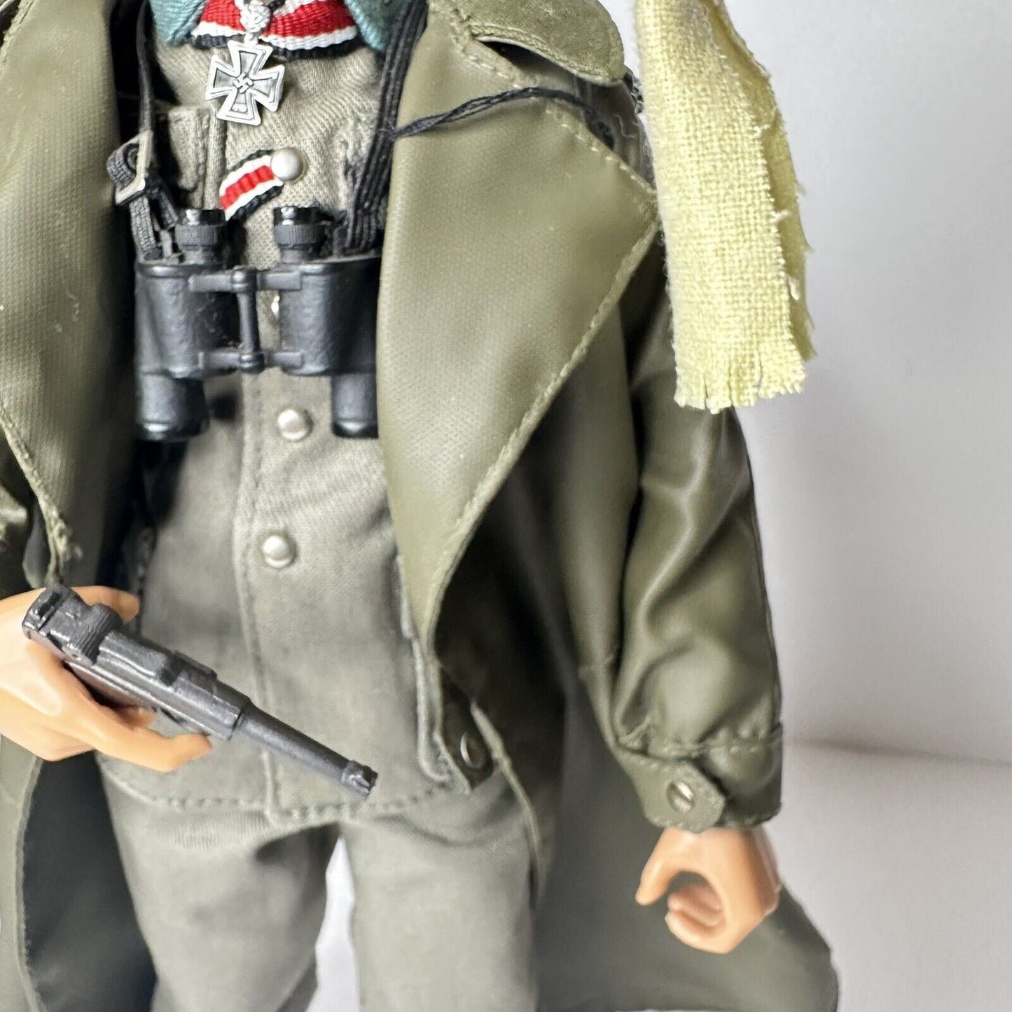 1999 Dragon WWII German SS Officer Kurt Meyer 12" Action Figure - Highly Detailed Collectible with Binoculars and Trench Coat - TreasuTiques