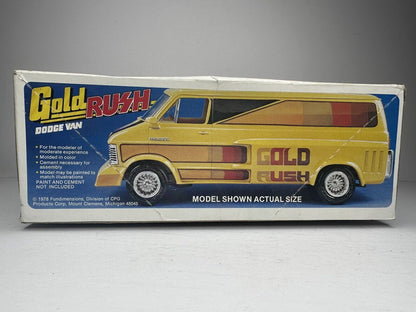 1978 Vintage MPC 1/25 Gold Rush Custom Dodge Van Model Kit - Complete with Original Box #1-0423 - TreasuTiques
