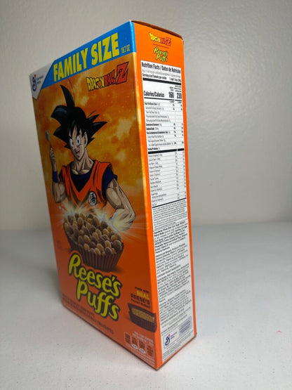 General Mills Reese's Puffs - Dragon Ball Z Limited Edition Collectible Cereal Box (Family Size) - TreasuTiques