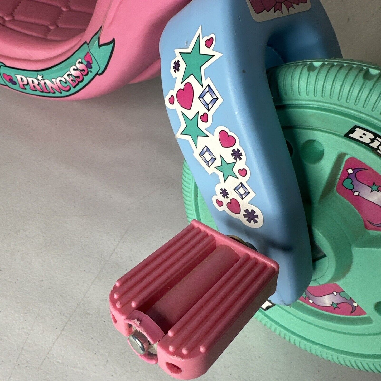 Rare 1975 Princess Edition Big Wheel 16" Tricycle - Retro Kids Toy in Pink and Blue - TreasuTiques