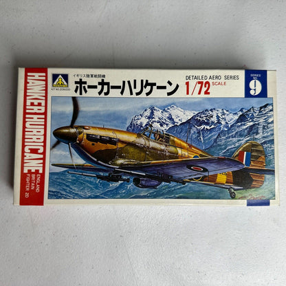 Collectible Aoshima 1/72 Hawker Hurricane Mk.IId Airplane Model Kit #209-200 - Vintage Military Aircraft Model - TreasuTiques