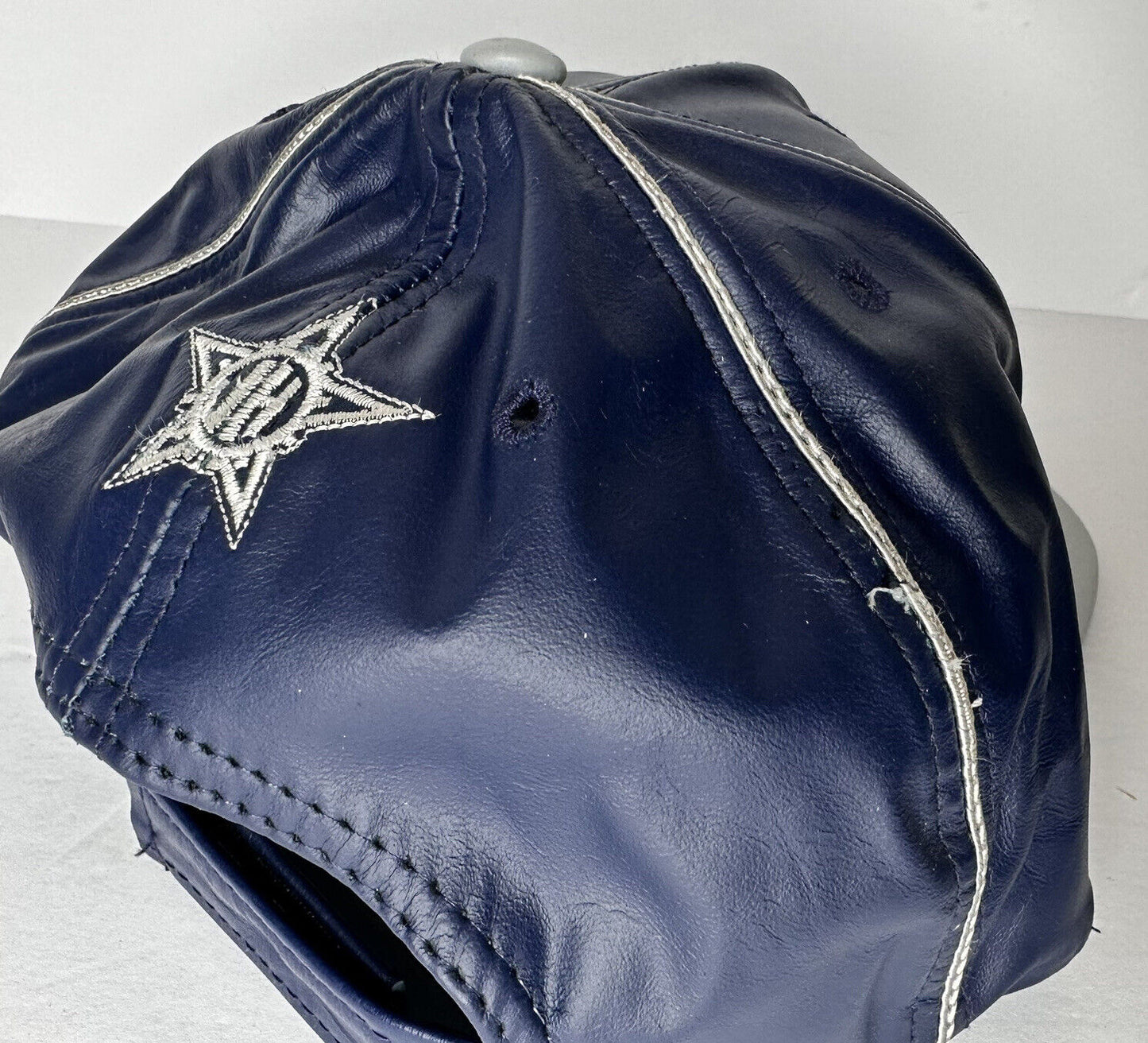 Rare 90s Georgetown Hoyas Leather Strap Back Cap - University James Hamilton Collectible Hat - TreasuTiques