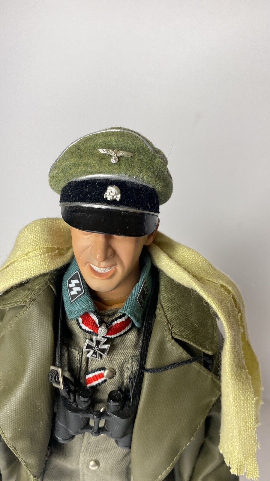 1999 Dragon WWII German SS Officer Kurt Meyer 12" Action Figure - Highly Detailed Collectible with Binoculars and Trench Coat - TreasuTiques