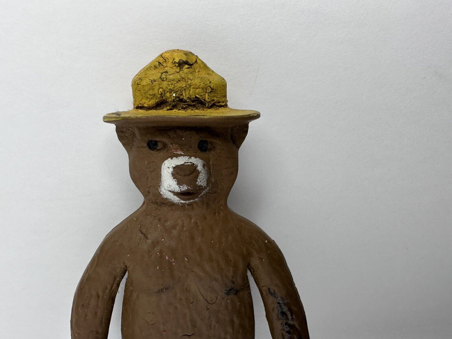 Authentic 1967 Vintage Smokey Bear Bendable Toy Doll - Rare Collectible 5.5" Figure - TreasuTiques
