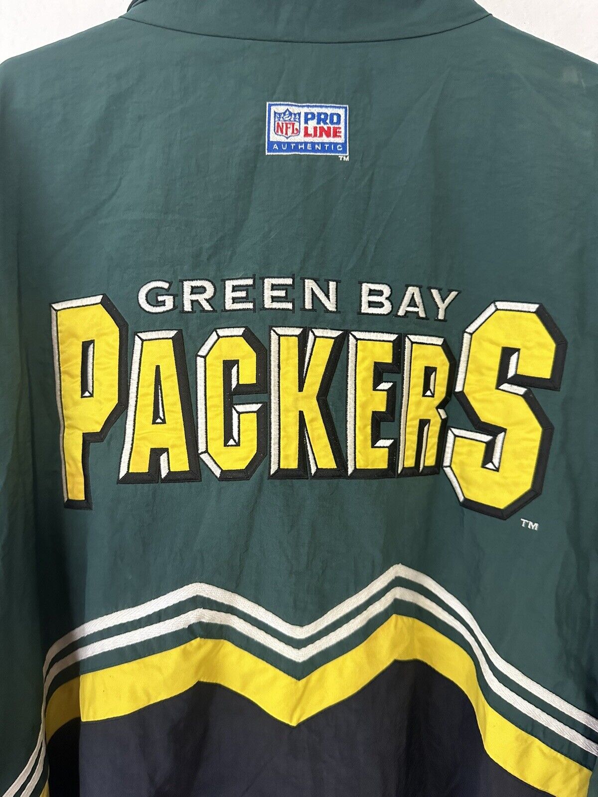 Vintage 1990s Green Bay Packers NFL Pro Line Puffer Jacket - XL Authentic Team Gear - TreasuTiques