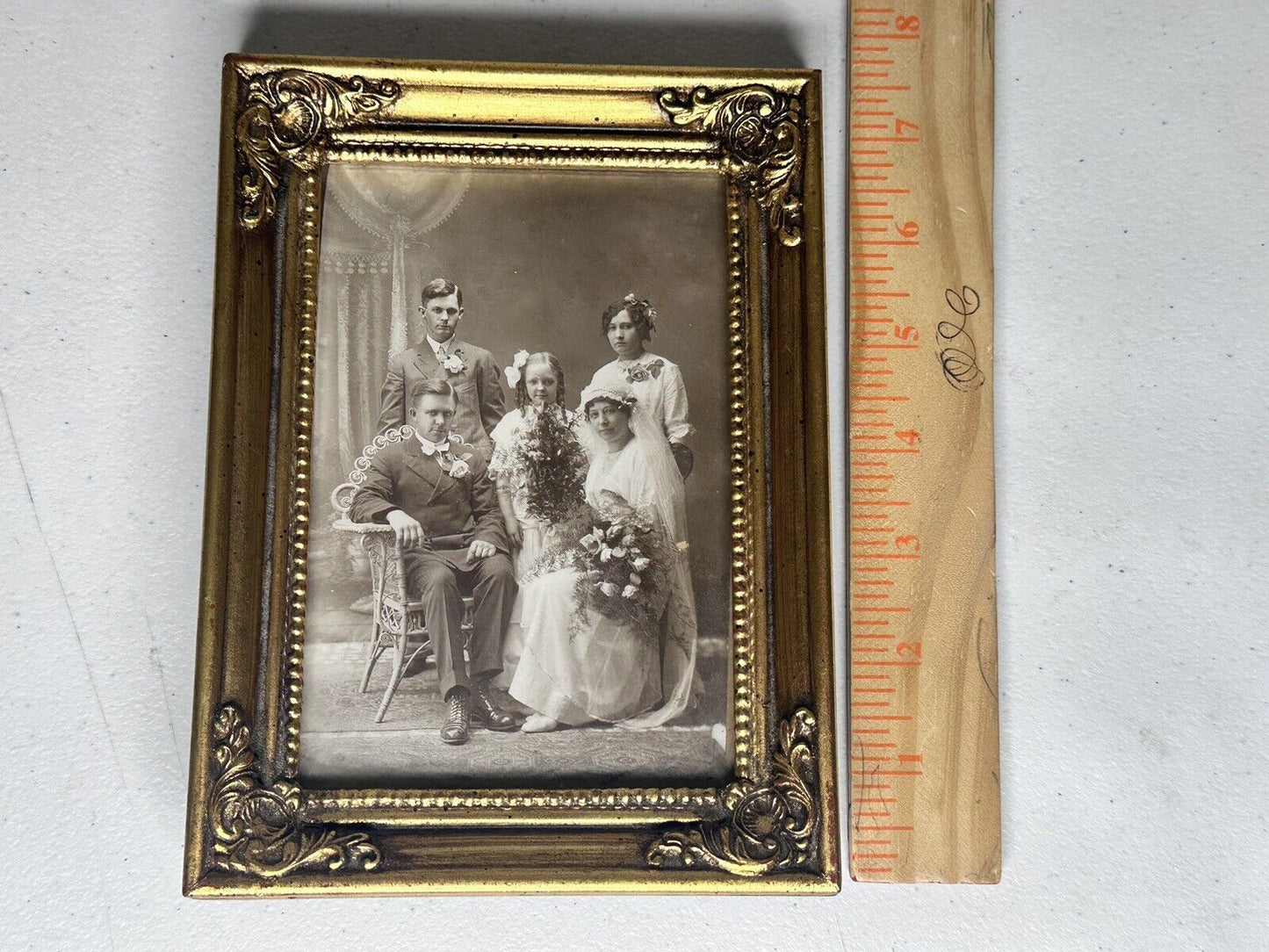 Antique Victorian Family Portrait in Ornate Gold Frame - Timeless Elegance & Vintage Charm - TreasuTiques