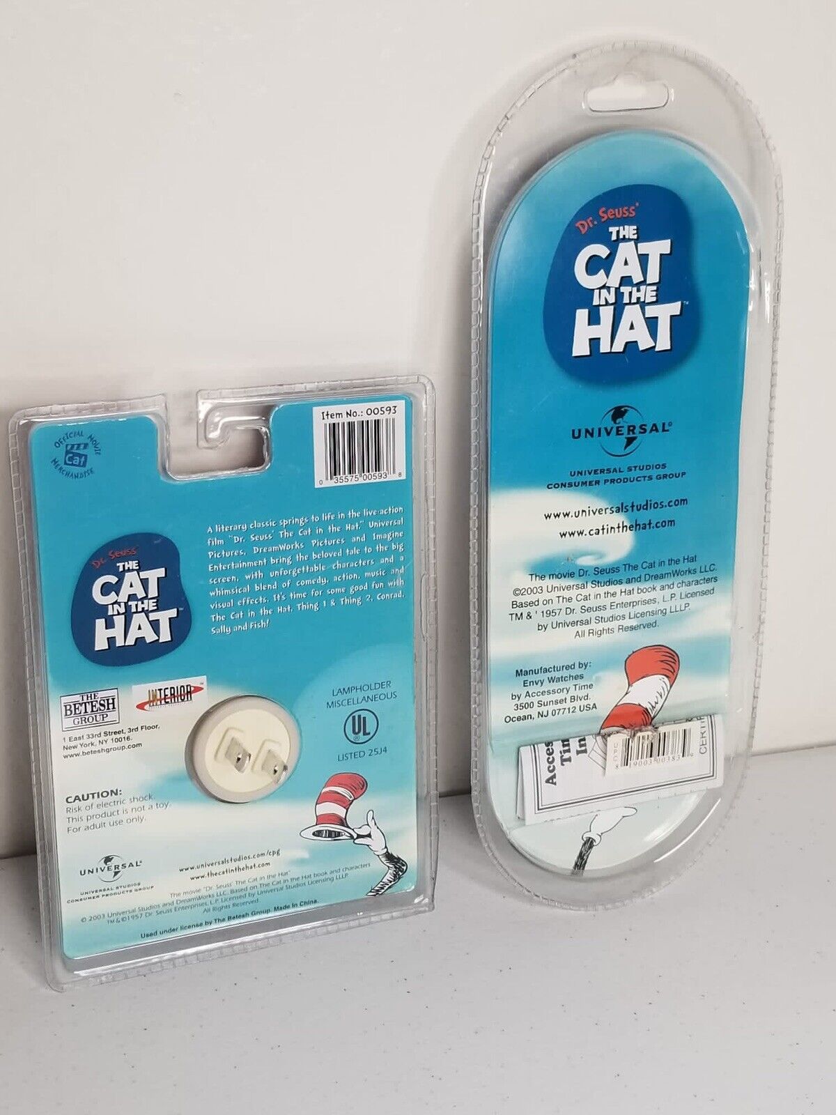 Vintage 2003 Dr. Seuss The Cat in the Hat Night Light & Watch Set - Rare Collectible - TreasuTiques