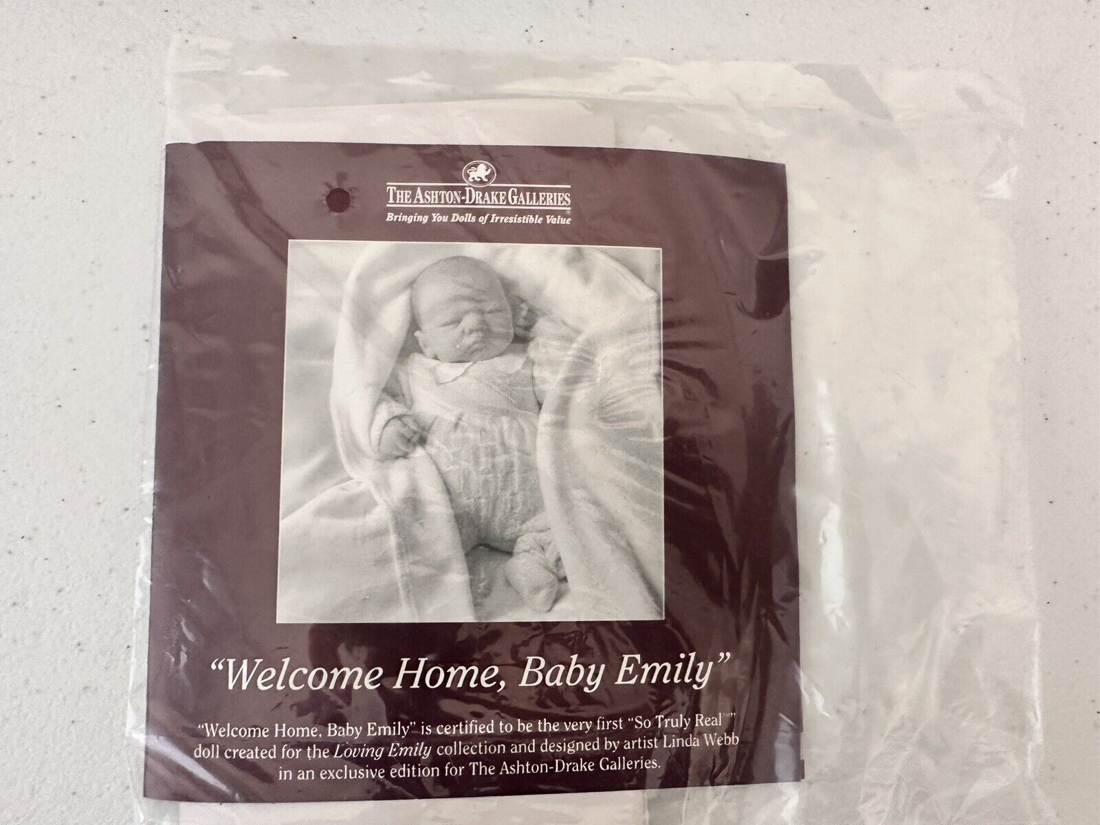 Rare Limited Edition Ashton-Drake Linda Webb "Welcome Home Baby Emily" So Truly Real Doll - NIB - TreasuTiques