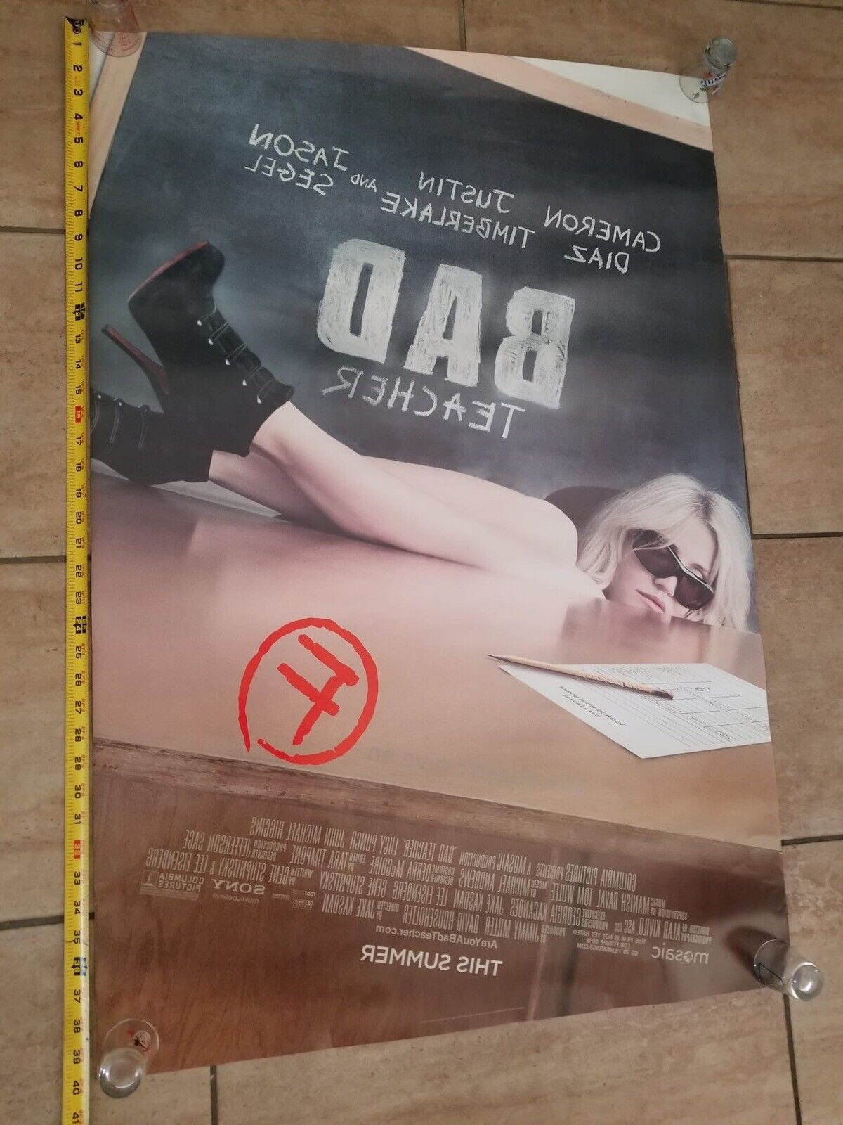 2011 Authentic "Bad Teacher" 27x40 Movie Poster - Collectible Cinema Decor - TreasuTiques