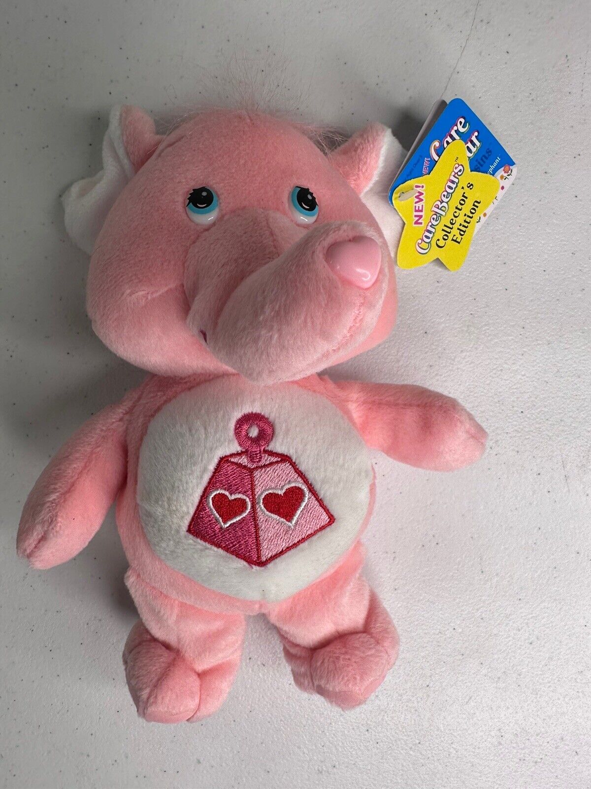Lot of 2 Care Bears Collector's Edition 8" Tenderheart & Lotsa Heart Plush - New with Tags - TreasuTiques