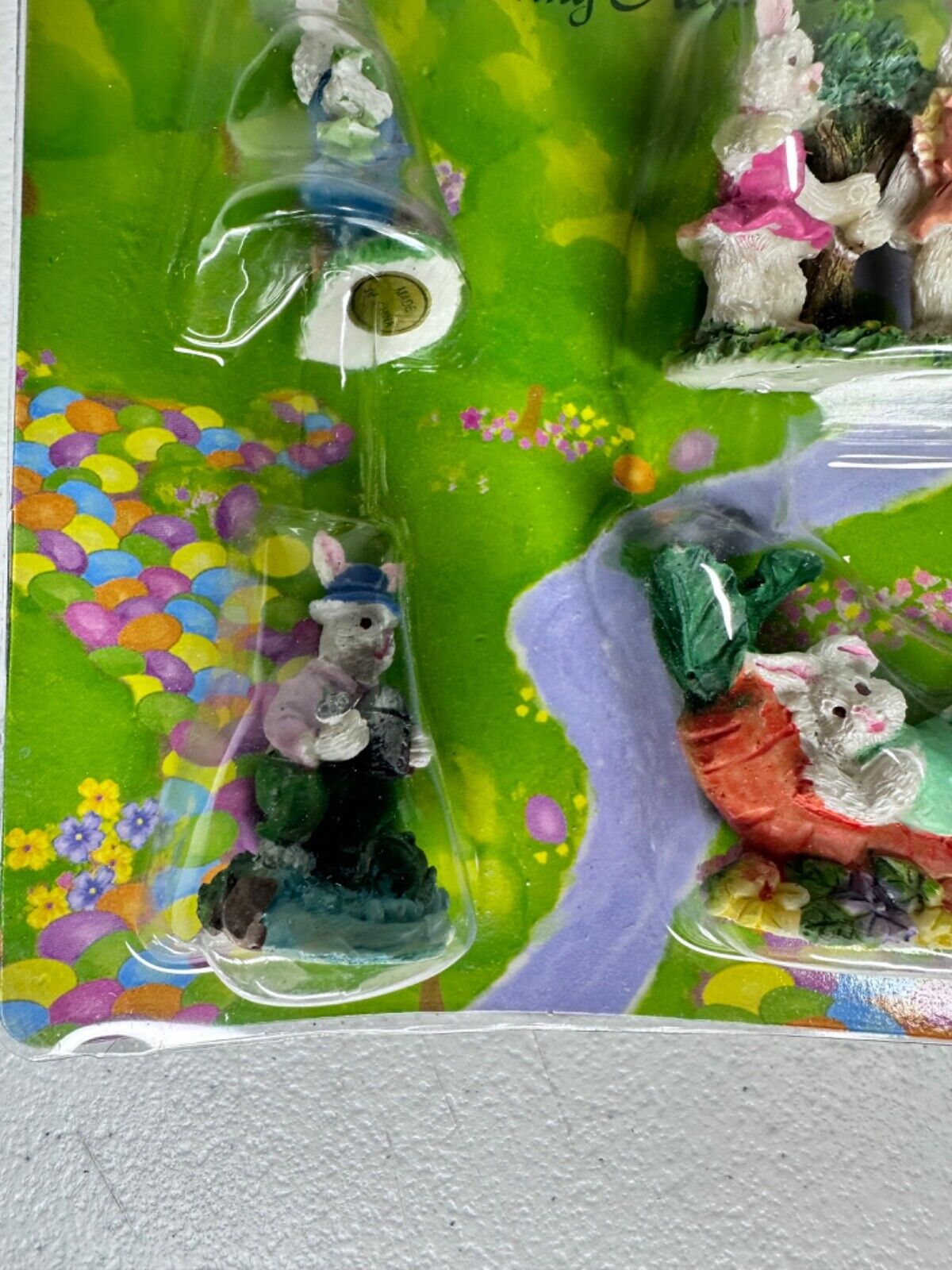Easter Bunny Garden Decorations - Hoppy Hollow Collectible Figurines Set - TreasuTiques