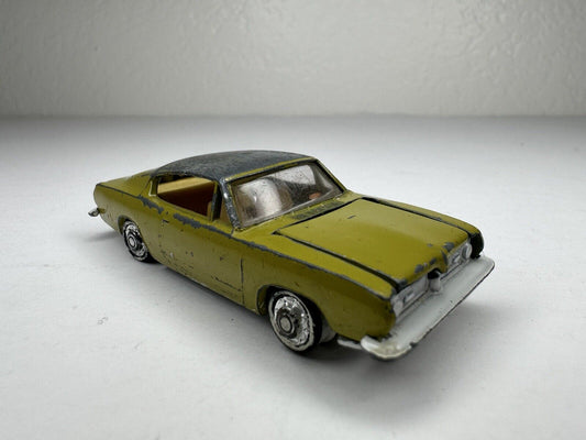 Rare Playart Diecast 1960s Hong Kong Plymouth Barracuda Formula S - Vintage Diecast Collectible with White Base - TreasuTiques