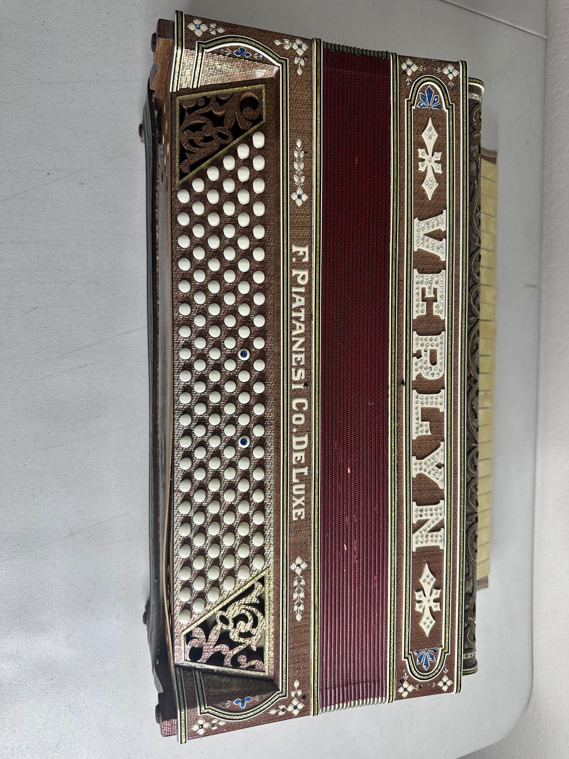 Rare Antique F. Piatanesi Special Deluxe Italian 1930s Piano Accordion - All Original, Untested, 60+ Years in Storage - TreasuTiques