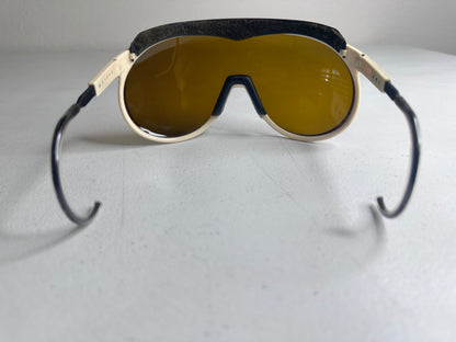 Vintage Bolle Chronoshield Sunglasses - Classic French Ski Goggles with Yellow Lenses