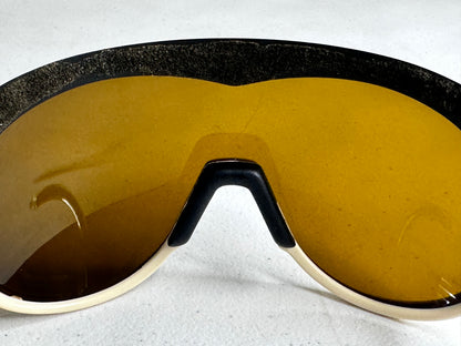 Vintage Bolle Chronoshield Sunglasses - Classic French Ski Goggles with Yellow Lenses