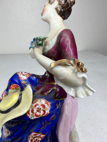 Antique Chelsea Golden Anchor Period Porcelain Figures - Circa 1756-1769