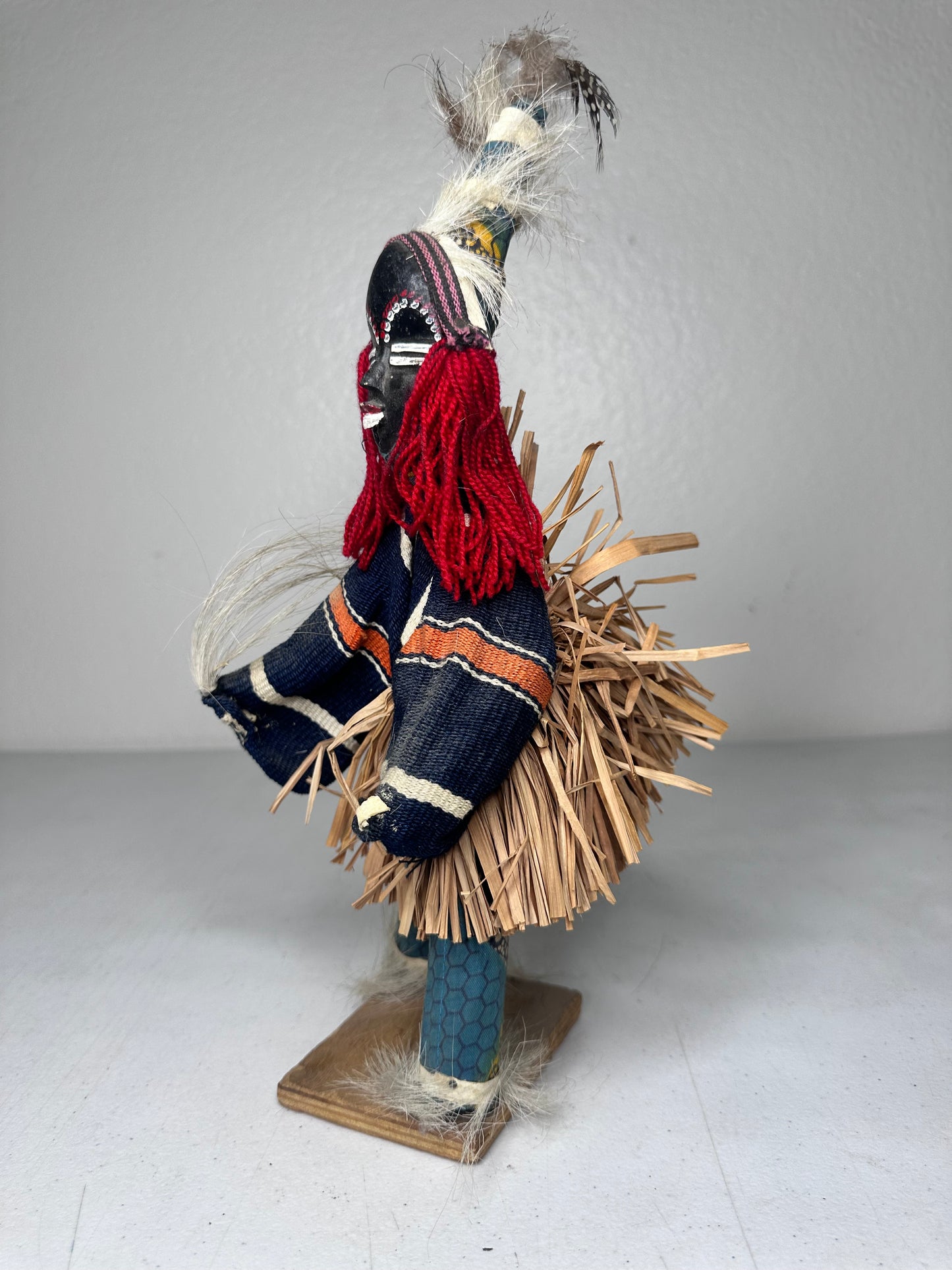 Handmade African Tribal Shaman Doll Sculpture - Authentic Cultural Collectible