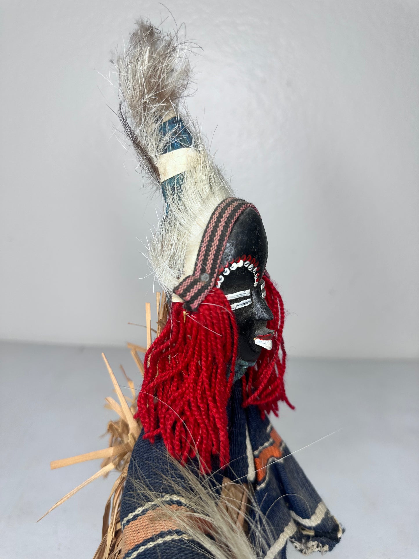 Handmade African Tribal Shaman Doll Sculpture - Authentic Cultural Collectible