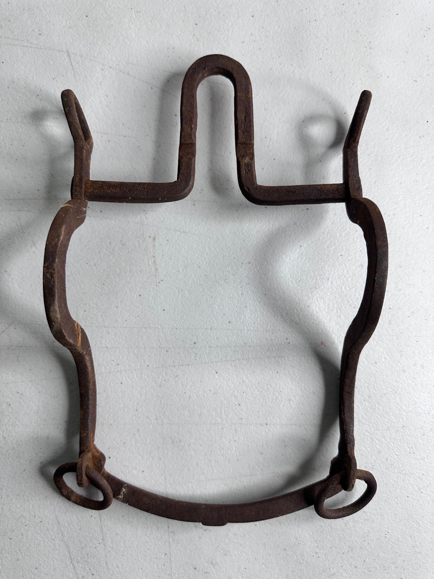 Antique 1800s Iron Horse Curb Bit - Rustic Equestrian Collectible